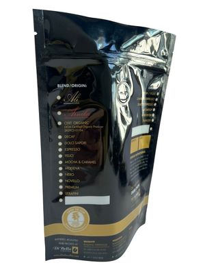 Настроенный печатный пакет для упаковки кофе с циппом и клапаном